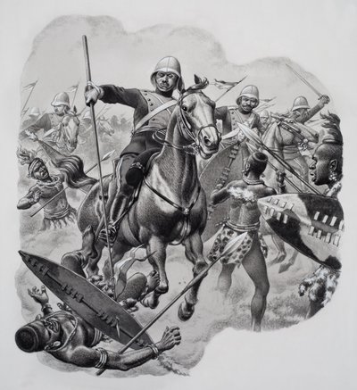 Zulus von Pat (1907-95) Nicolle