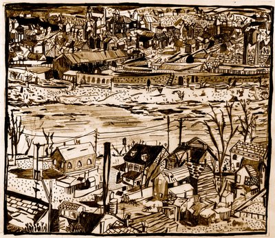 Miasto, 2013 (ołówek) autorstwa Pat Macdonald