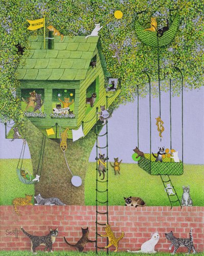 Domek na drzewie dla kota autorstwa Pat Scott