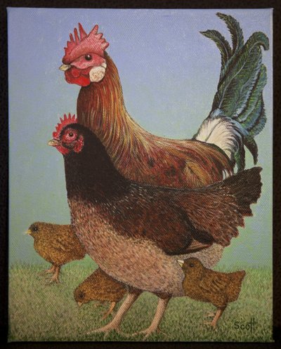Chicken Family, 2016 r. autorstwa Pat Scott