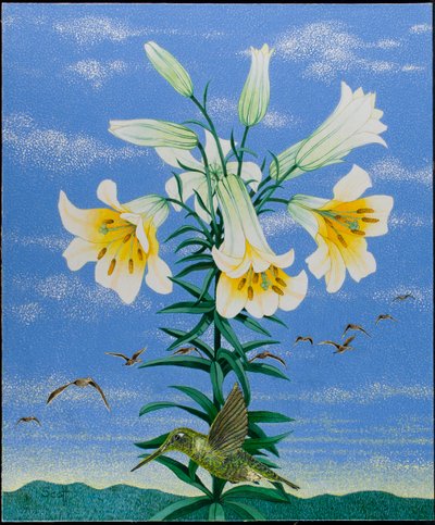 Early Birds, 2011 (akryl na perkalu) autorstwa Pat Scott