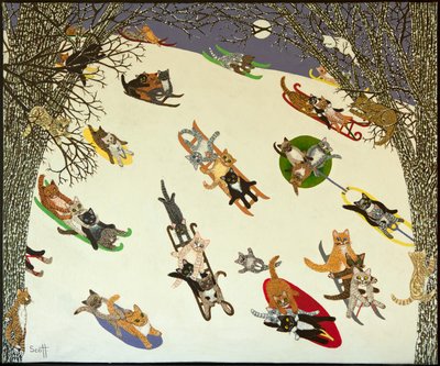 Holding On, 2011 (akryl na perkalu) autorstwa Pat Scott