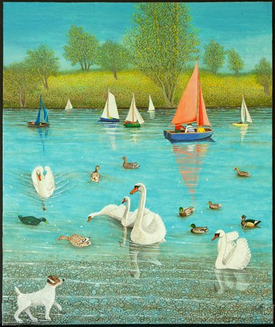 Keeping a Watchful Eye, 2013 (akryl na perkalu) autorstwa Pat Scott