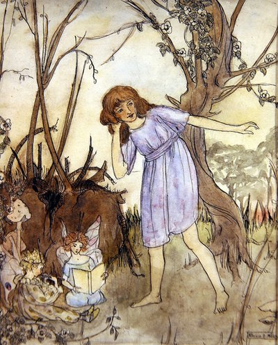 Muzyka wróżek (akwarela, długopis i tusz na papierze) autorstwa Patricia Beeman Ardley