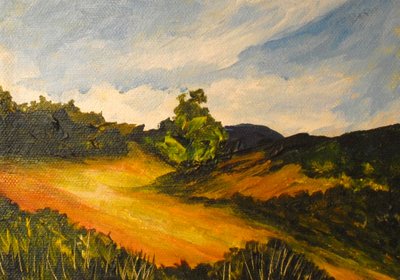 La route de Thiote, 2014 (akryl na płótnie) autorstwa Patricia Brintle