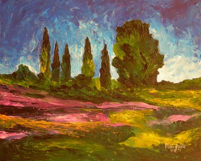 Lawenda kwitną, 2009 (akryl na płótnie) autorstwa Patricia Brintle