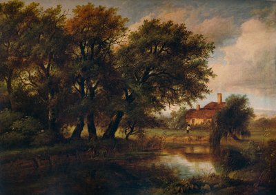 Stare Chaty nad Brent, patrząc w kierunku Harrow, 1830 autorstwa Patrick Nasmyth