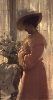 Dama w różowym wnętrzu autorstwa Patrick William Adam