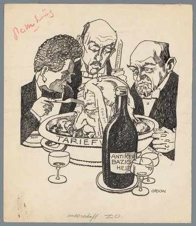 Colijn i ustawa taryfowa Głowa cielęcia (tytuł na obiekcie) autorstwa Patricq Kroon (signed by artist)