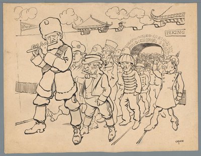 Rosja wywabia kraje z Chin autorstwa Patricq Kroon (signed by artist)