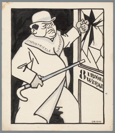 Pracodawcy a ośmiogodzinny dzień pracy autorstwa Patricq Kroon (signed by artist)