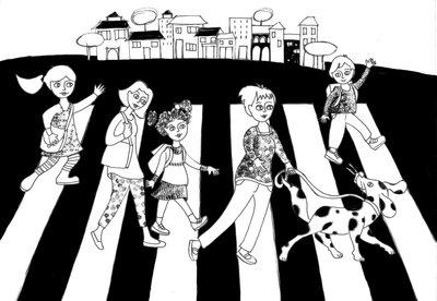 Miasto, 2020 (tusz na papierze) autorstwa Patrizia La Porta