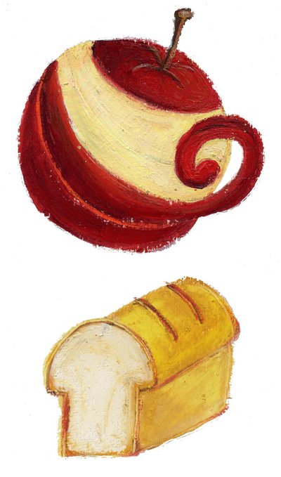 Owoce, 2021 (akryl na papierze) autorstwa Patrizia La Porta