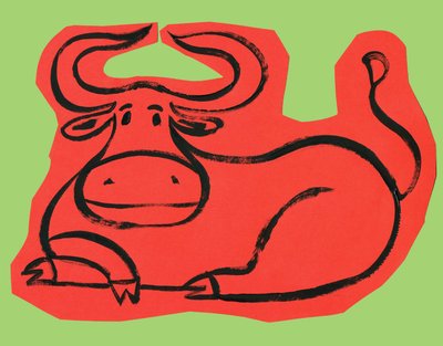 Horoskop: znak byka. Ilustracja autorstwa P. La Porta. autorstwa Patrizia La Porta
