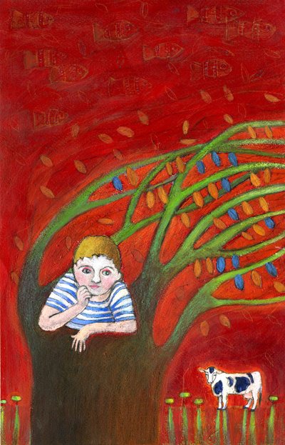 Drzewo, 2025 (akryl na papierze) autorstwa Patrizia La Porta