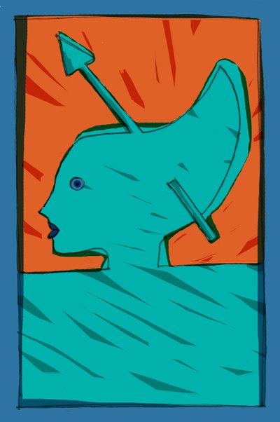 Zoodiaco 1, strzelec, 2000 (kolaż) autorstwa Patrizia La Porta