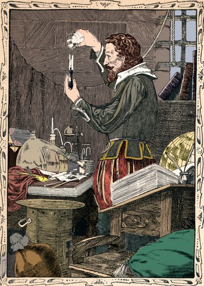 Guy Fawkes przygotowuje powolny mecz, 1902 autorstwa Patten Wilson