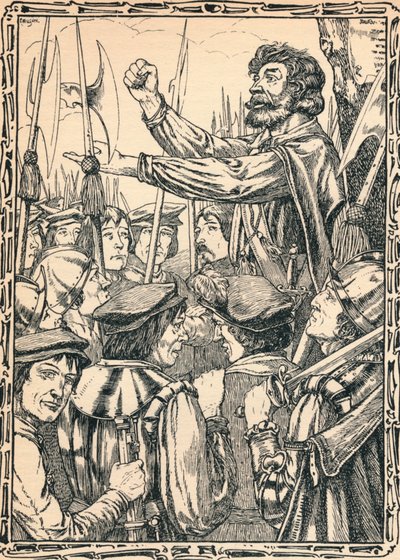 Ket Tenner zwracający się do swoich zwolenników, 1902 autorstwa Patten Wilson