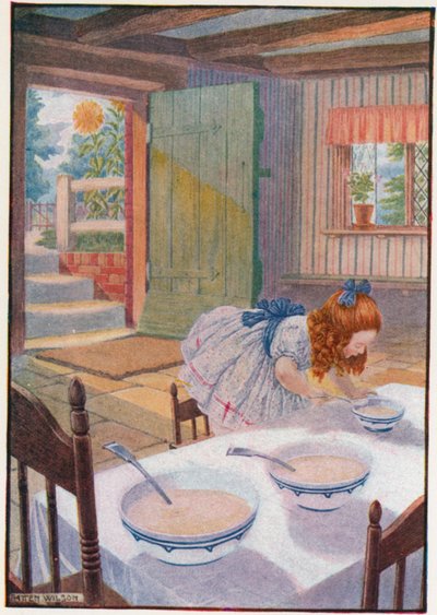 Poszła do owsianki małego małego misia (kolor litho) autorstwa Patten Wilson