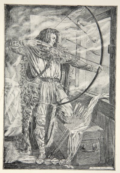 William kontynuował swoje wspaniałe strzelanie z łuku, zaczerpnięte z „Hero Myths and Legends of the British Race” M.I. Ebbutt autorstwa Patten Wilson