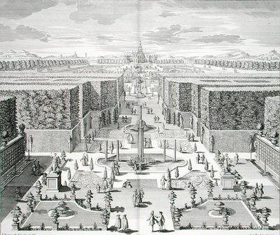 Ogrody wodne z "Furstlicher Baumeister", rycina autorstwa Karla Remsharda (1678-1735), wydana ok. 1711-16 (rycina) autorstwa Paul Decker