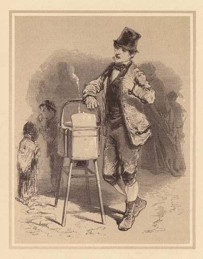 Gavarni w Londynie: The Potato-Can (litho) autorstwa Paul (after) Gavarni
