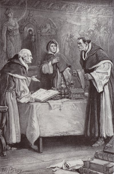 Ilustracja do The Cloister and The Hearth autorstwa Charlesa Reade (lito) autorstwa Paul (after) Hardy