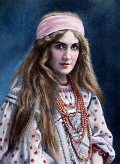 Marguerite Carre (1880-1947) w roli Snegourotczki w Śnieżnej Dziewicy Nikołaja Rimskiego-Korsakowa (1844-1908) autorstwa Paul (after) Nadar