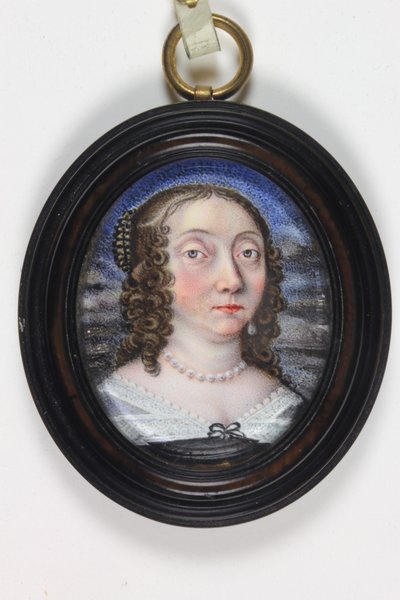 Mademoiselle Le Lou (akwarela na kości słoniowej) autorstwa Paul (attr.to) Prieur