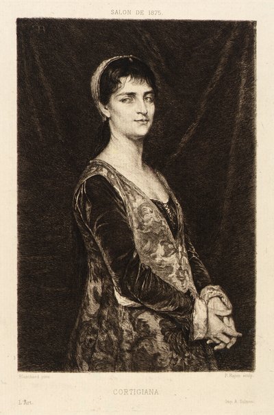 Cortigiana autorstwa Paul Adolphe Rajon