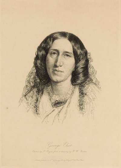 Portret Jerzego Eliota 1819-1880 , 1882. autorstwa Paul Adolphe Rajon