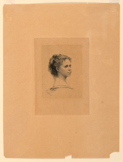 Portret panny Delaporte autorstwa Paul Adolphe Rajon