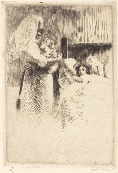 Ogłoszenie urodzenia Anne-Élisabeth Besnard Karta urodzenia Anne-Élisabeth..., 1922. autorstwa Paul Albert Besnard