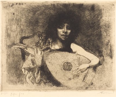 Lutniarz, 1922. autorstwa Paul Albert Besnard