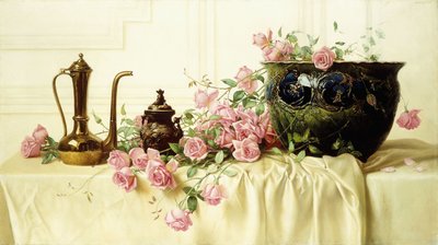 Różowe róże, autorstwa Paul Alfred de Curzon