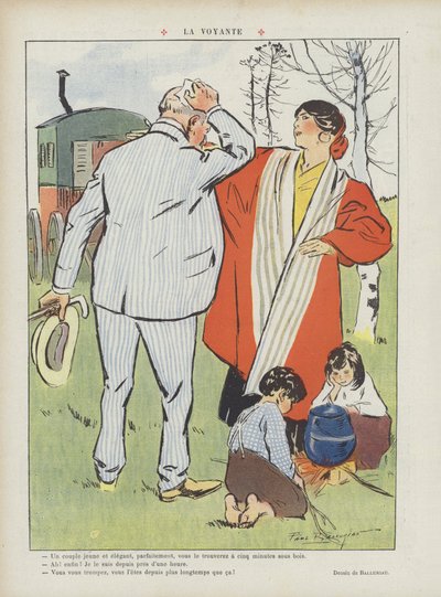 Widzący. Ilustracja do Le Rire autorstwa Paul Balluriau