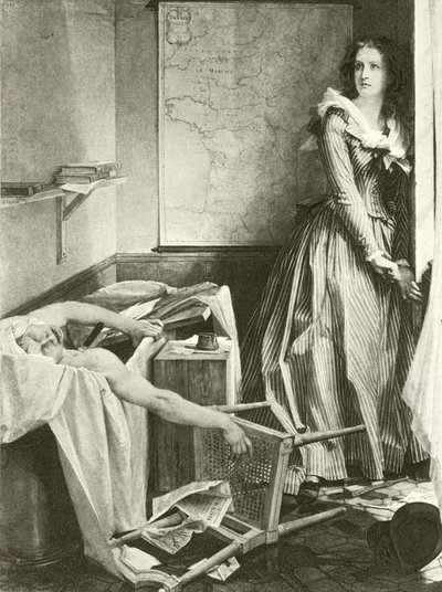 Charlotte Corday i Marat (wklęsłodruk) autorstwa Paul Baudry