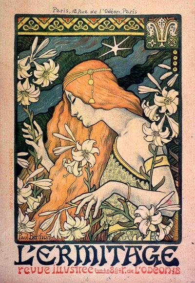 Ermitaż, magazyn ilustrowany, plakat, 1897. autorstwa Paul Berthon