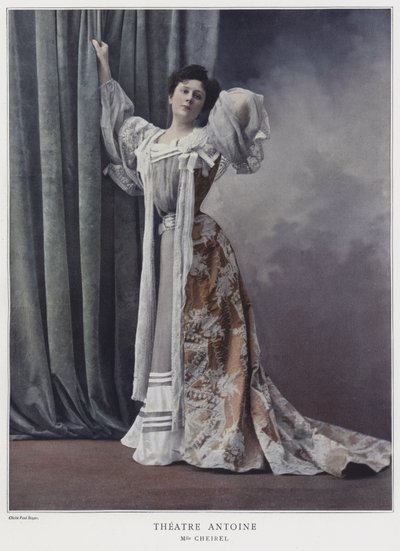 Jeanne Cheirel, francuska aktorka (kolorowe zdjęcie) autorstwa Paul Boyer