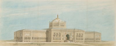 Światowa Wystawa Kolumbijska Muzeum Sztuk Pięknych, Chicago, Illinois, Perspektywa, c. 1890-1891. autorstwa Paul C. Lautrup