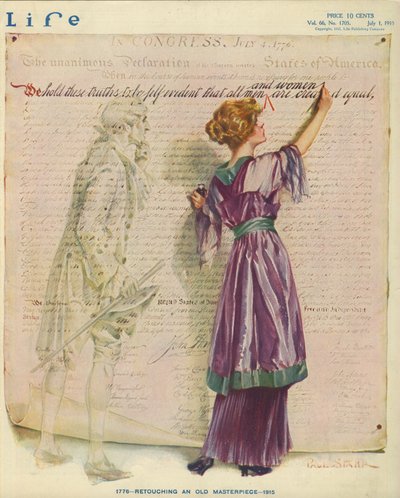 1776 - Retusz starego arcydzieła - 1915, okładka magazynu Life autorstwa Paul C. Stahr