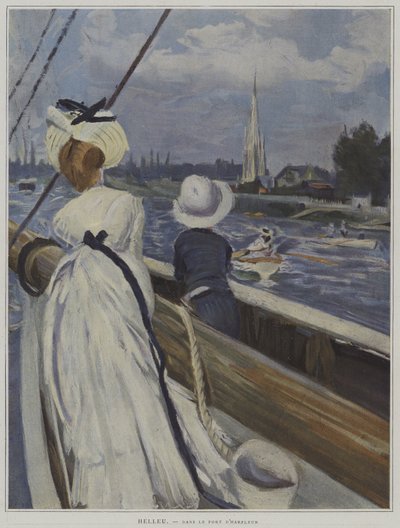 W porcie Harfleur autorstwa Paul Cesar Helleu