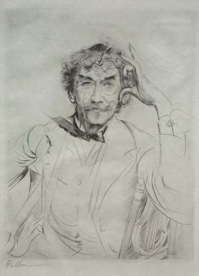 James MacNeill Whistler, 1897. autorstwa Paul Cesar Helleu