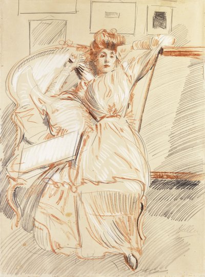 Madame Helleu odpoczywa, autorstwa Paul Cesar Helleu