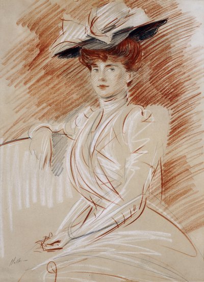 Madame Helleu w kapeluszu, autorstwa Paul Cesar Helleu