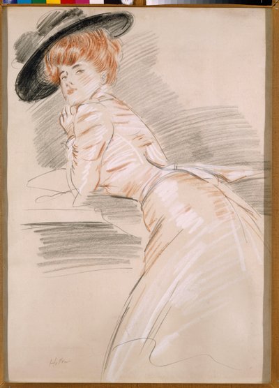 Madame Helleu w kapeluszu autorstwa Paul Cesar Helleu