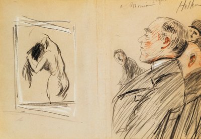 Monsieur Fiquet Podziwiając pastel Degas autorstwa Paul Cesar Helleu