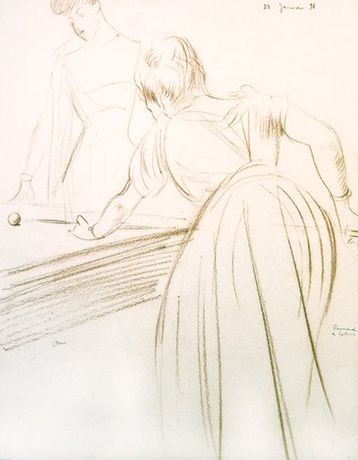 Hrabina Greffuhle i Raymonde de Galard autorstwa Paul Cesar Helleu