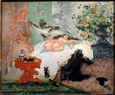 Nowoczesna Olimpia (olej na płótnie) autorstwa Paul Cézanne
