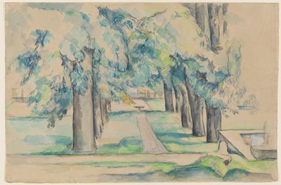 Aleja Kasztanowców przy Jas de Bouffan, ok. 1878-90 (akwarela) autorstwa Paul Cézanne
